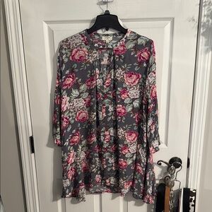 Floral Grey Women's Top
